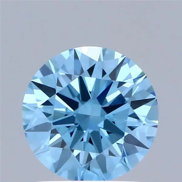 1.01ct Round Lab Grown Diamond (Colour Fancy Vivid Blue, Clarity VVS2, Cut ID, IGI Certified)