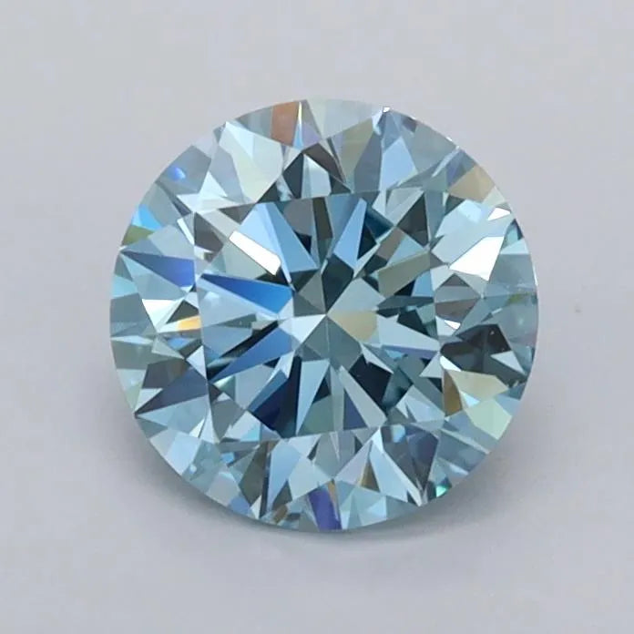 1.01ct Round Lab Grown Diamond (Colour Fancy Vivid Blue, Clarity VVS2, Cut ID, IGI Certified)