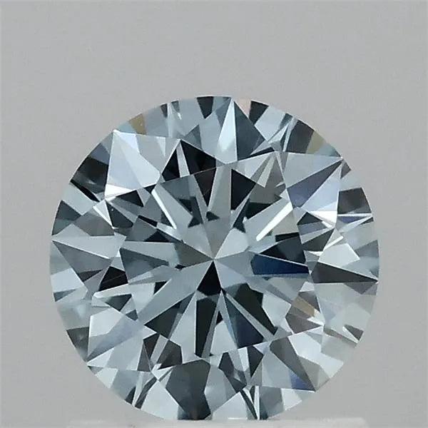 1.01ct Round Lab Grown Diamond (Colour Fancy Vivid Blue, Clarity VVS2, Cut ID, IGI Certified)