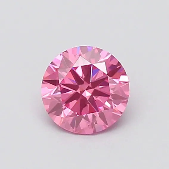 1.01ct Round Lab Grown Diamond (Colour Fancy Vivid Pink, Clarity VS1, Cut EX, IGI Certified)