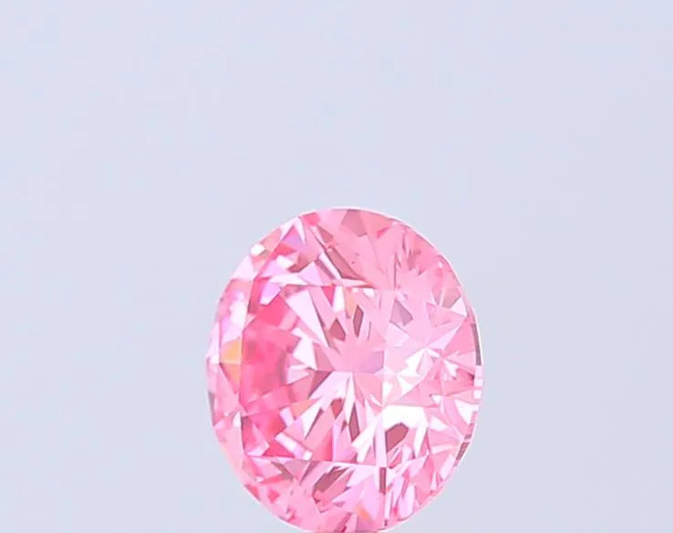 1.01ct Round Lab Grown Diamond (Colour Fancy Vivid Pink, Clarity VVS2, Cut ID, IGI Certified)