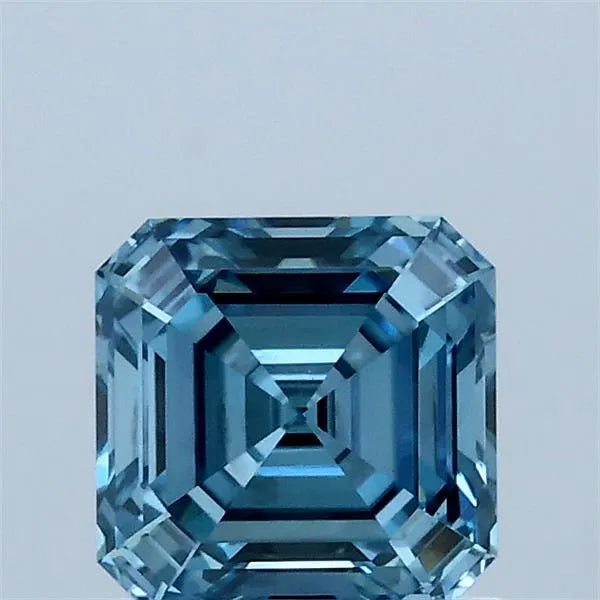 1.02ct Asscher Lab Grown Diamond (Colour Fancy Vivid Blue, Clarity VS1, IGI Certified)