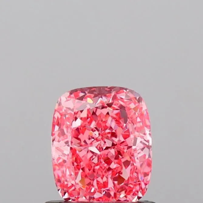 1.02ct Cushion brilliant Lab Grown Diamond (Colour Fancy Vivid Pink, Clarity VVS2, Cut GD, IGI Certified)