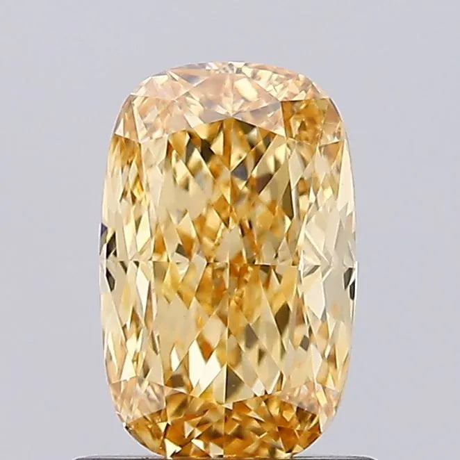 1.02ct Cushion modified Lab Grown Diamond (Colour Fancy Intense Yellow, Clarity VS1, IGI Certified)
