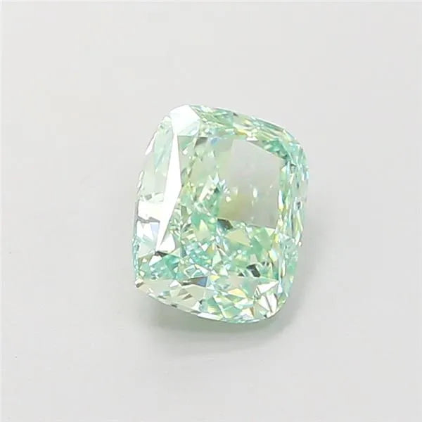 1.02ct Cushion modified Lab Grown Diamond (Colour Fancy Vivid Green, Clarity VVS1, IGI Certified)