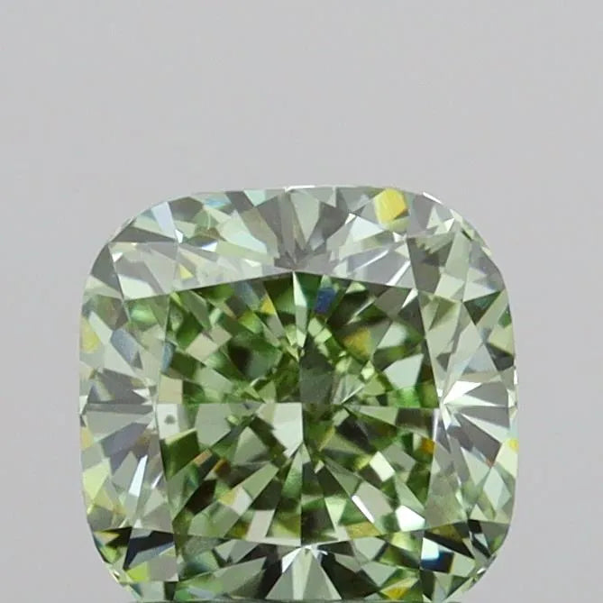 1.02ct Cushion modified Lab Grown Diamond (Colour Fancy Vivid Green, Clarity VVS2, IGI Certified)