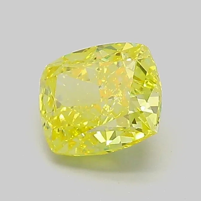 1.02ct Cushion modified Lab Grown Diamond (Colour Fancy Vivid Yellow, Clarity IF, IGI Certified)