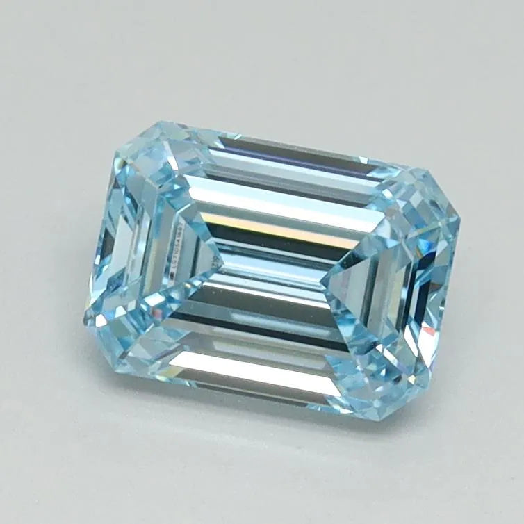 1.02ct Emerald Lab Grown Diamond (Colour Fancy Intense Blue, Clarity VVS2, IGI Certified)