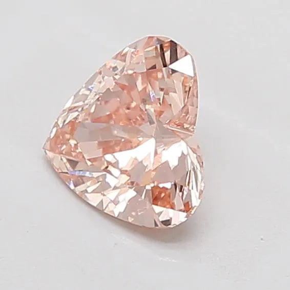 1.02ct Heart Lab Grown Diamond (Colour Fancy Light Pinkish Brown, Clarity VS1, IGI Certified)