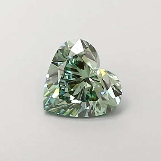 1.02ct Heart Lab Grown Diamond (Colour Fancy Vivid Green, Clarity VVS1, IGI Certified)