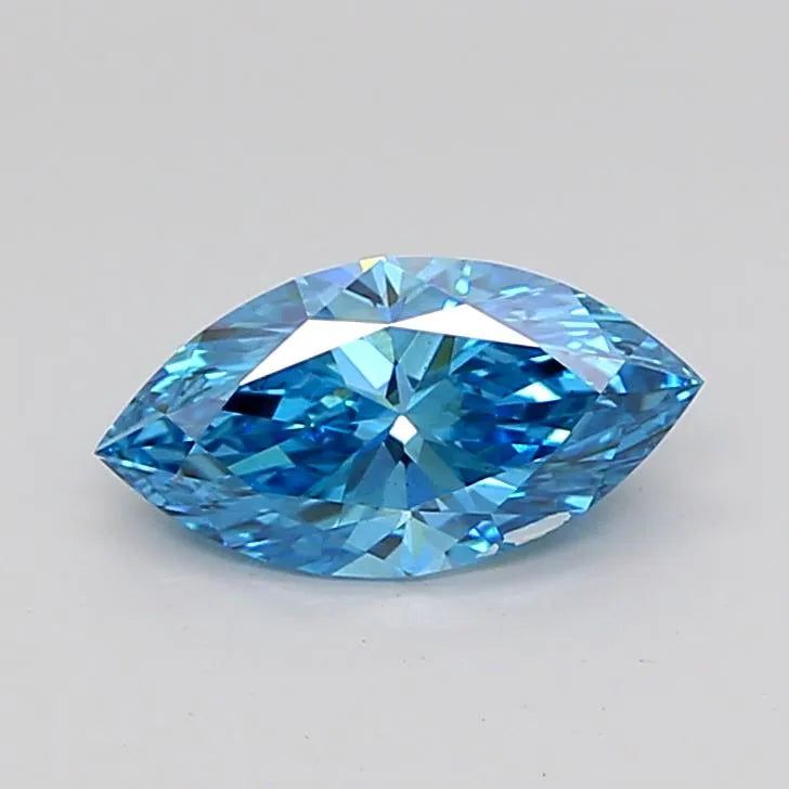 1.02ct Marquise Lab Grown Diamond (Colour Fancy Vivid Blue, Clarity VS1, IGI Certified)