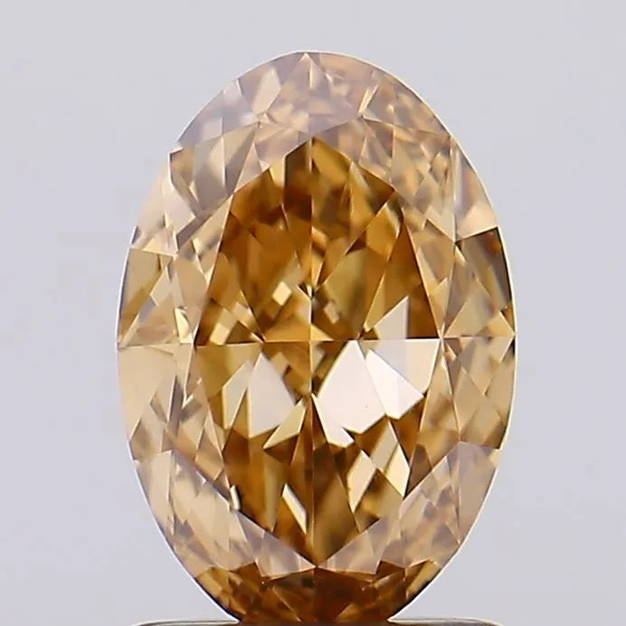 1.02ct Oval Lab Grown Diamond (Colour Fancy Brown, Clarity VVS2, IGI Certified)
