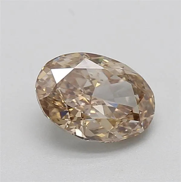 1.02ct Oval Lab Grown Diamond (Colour Fancy Light Brown, Clarity VS1, IGI Certified)