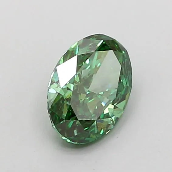 1.02ct Oval Lab Grown Diamond (Colour Fancy Vivid Green, Clarity VS1, IGI Certified)