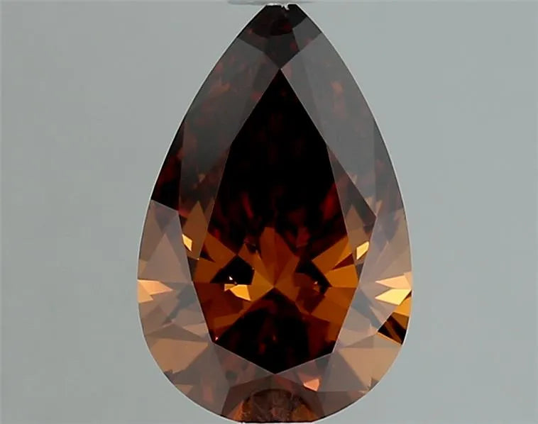 1.02ct Pear Lab Grown Diamond (Colour Fancy Deep Orange Brown, Clarity VVS2, IGI Certified)
