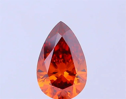 1.02ct Pear Lab Grown Diamond (Colour Fancy Deep Orange, Clarity VVS2, IGI Certified)