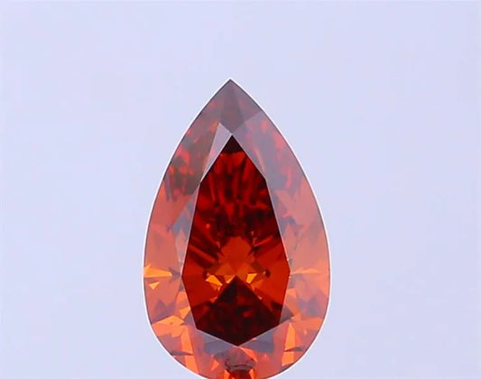 1.02ct Pear Lab Grown Diamond (Colour Fancy Deep Orange, Clarity VVS2, IGI Certified)