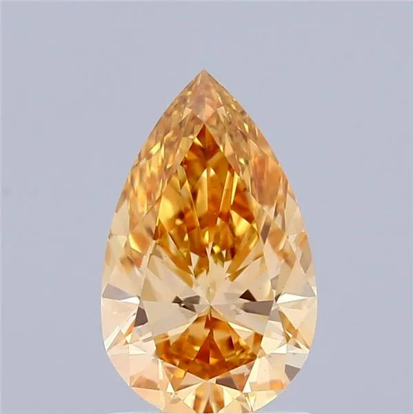 1.02ct Pear Lab Grown Diamond (Colour Fancy Intense Orange Yellow, Clarity VS2, IGI Certified)