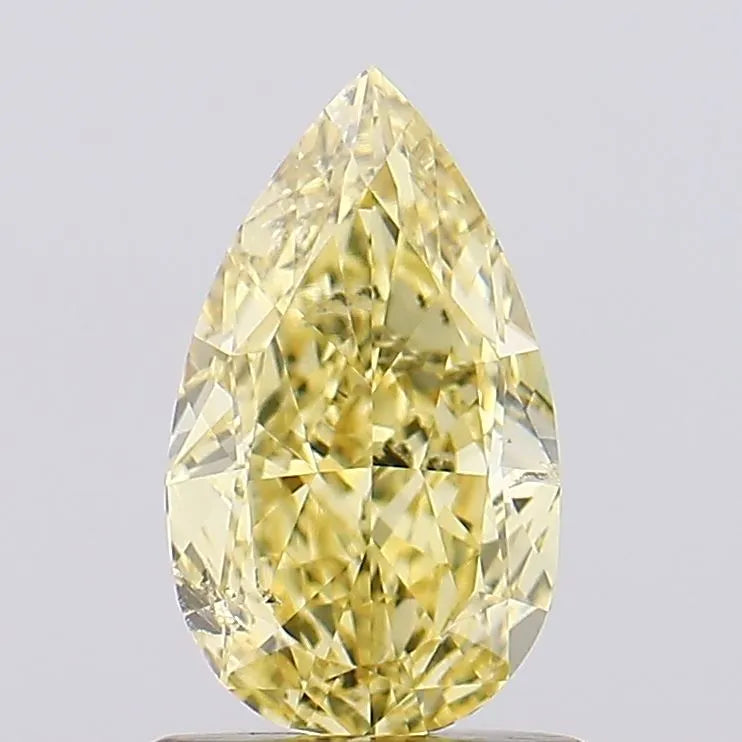 1.02ct Pear Lab Grown Diamond (Colour Fancy Intense Yellow, Clarity SI1, IGI Certified)