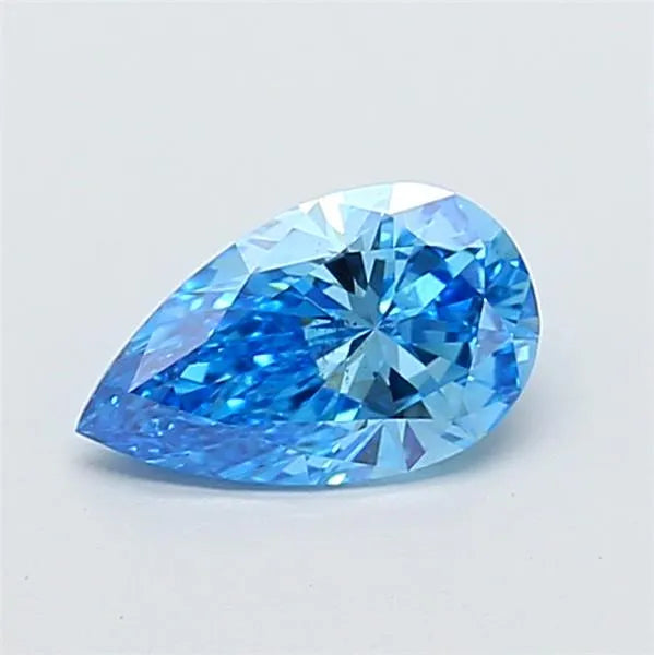 1.02ct Pear Lab Grown Diamond (Colour Fancy Vivid Blue, Clarity SI1, IGI Certified)