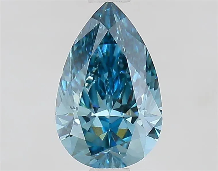 1.02ct Pear Lab Grown Diamond (Colour Fancy Vivid Blue, Clarity VVS2, IGI Certified)