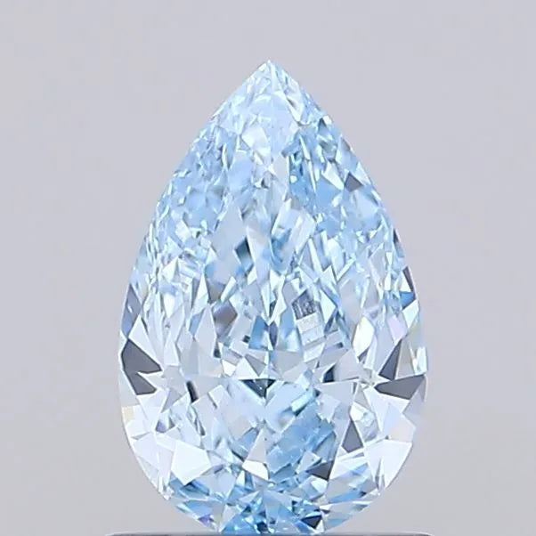 1.02ct Pear Lab Grown Diamond (Colour Fancy Vivid Blue, Clarity VVS2, IGI Certified)