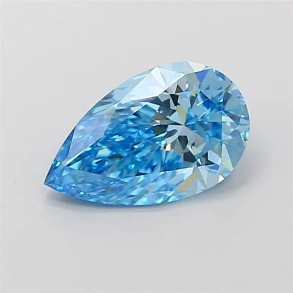 1.02ct Pear Lab Grown Diamond (Colour Fancy Vivid Blue, Clarity VVS2, IGI Certified)
