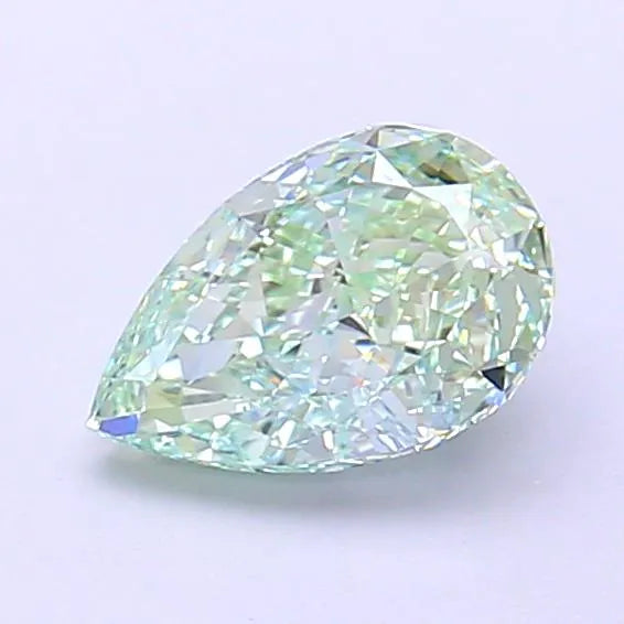 1.02ct Pear Lab Grown Diamond (Colour Fancy Vivid Green, Clarity VVS1, IGI Certified)
