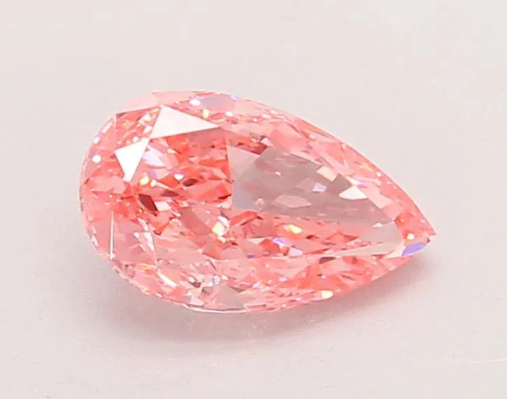 1.02ct Pear Lab Grown Diamond (Colour Fancy Vivid Pink, Clarity VVS2, IGI Certified)