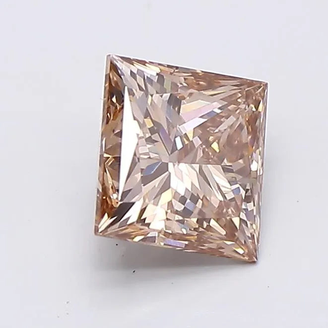 1.02ct Princess Lab Grown Diamond (Colour Fancy Brown, Clarity VVS2, IGI Certified)