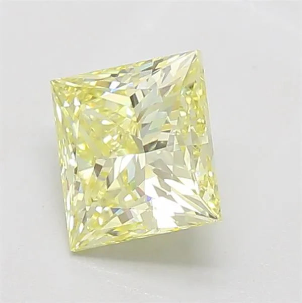 1.02ct Princess Lab Grown Diamond (Colour Fancy Light Yellow, Clarity VS1, IGI Certified)
