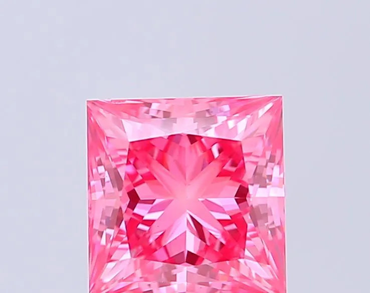 1.02ct Princess Lab Grown Diamond (Colour Fancy Vivid Pink, Clarity VS2, IGI Certified)