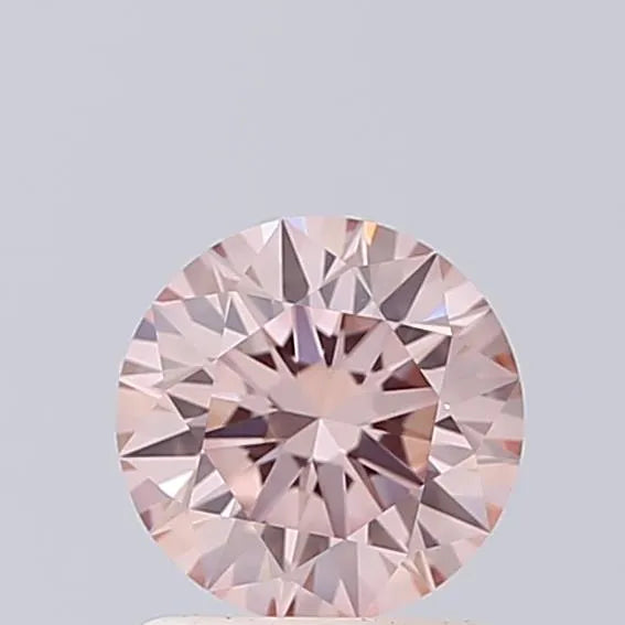 1.02ct Round Lab Grown Diamond (Colour Fancy Intense Brownish Pink, Clarity VVS2, Cut ID, IGI Certified)