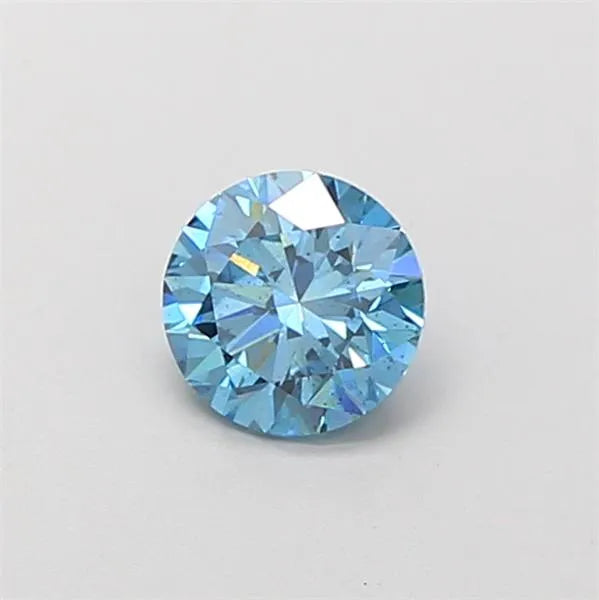 1.02ct Round Lab Grown Diamond (Colour Fancy Vivid Blue, Clarity SI2, Cut EX, IGI Certified)