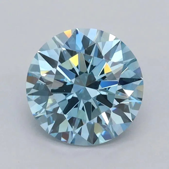 1.02ct Round Lab Grown Diamond (Colour Fancy Vivid Blue, Clarity VVS1, Cut ID, IGI Certified)