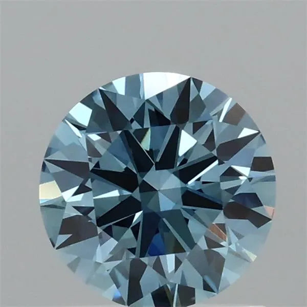 1.02ct Round Lab Grown Diamond (Colour Fancy Vivid Blue, Clarity VVS2, Cut ID, IGI Certified)