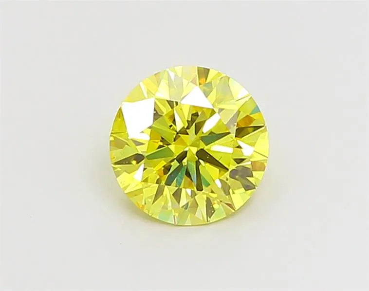 1.02ct Round Lab Grown Diamond (Colour Fancy Vivid Yellow, Clarity VVS2, Cut ID, IGI Certified)