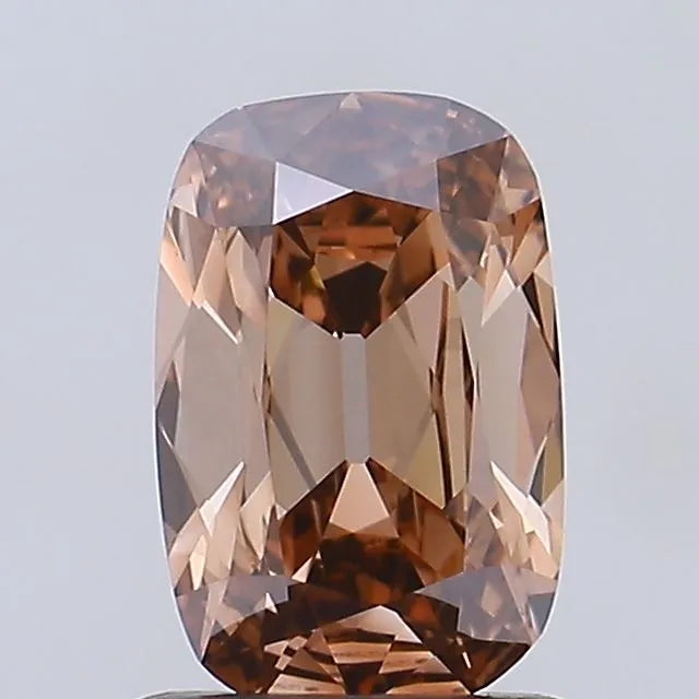 1.03ct Cushion brilliant Lab Grown Diamond (Colour Fancy Brown, Clarity VVS2, IGI Certified)