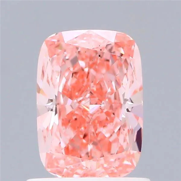 1.03ct Cushion brilliant Lab Grown Diamond (Colour Fancy Vivid Pink, Clarity VS2, IGI Certified)