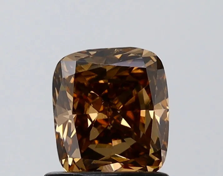 1.03ct Cushion modified Lab Grown Diamond (Colour Fancy Brown, Clarity VS1, IGI Certified)