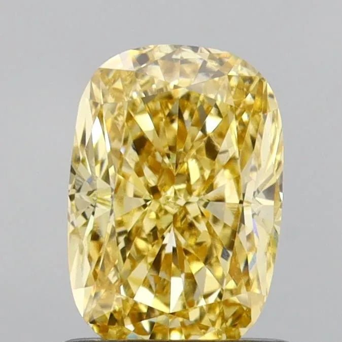 1.03ct Cushion modified Lab Grown Diamond (Colour Fancy Intense Yellow, Clarity VS1, IGI Certified)