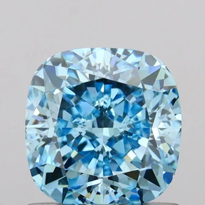 1.03ct Cushion modified Lab Grown Diamond (Colour Fancy Vivid Blue, Clarity IF, IGI Certified)