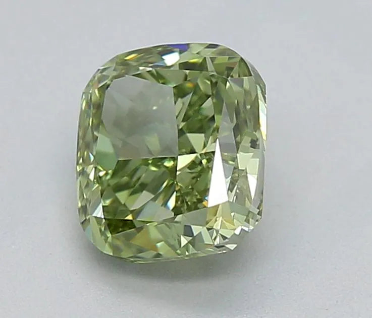 1.03ct Cushion modified Lab Grown Diamond (Colour Fancy Vivid Green, Clarity VVS1, IGI Certified)