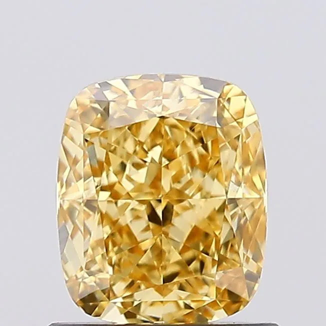 1.03ct Cushion modified Lab Grown Diamond (Colour Fancy Vivid Yellow, Clarity VVS2, IGI Certified)