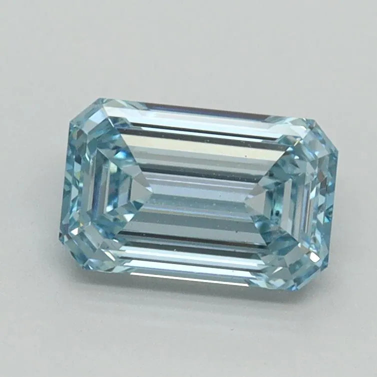 1.03ct Emerald Lab Grown Diamond (Colour Fancy Intense Blue, Clarity VVS2, IGI Certified)