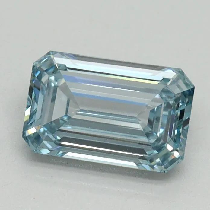 1.03ct Emerald Lab Grown Diamond (Colour Fancy Intense Blue, Clarity VVS2, IGI Certified)