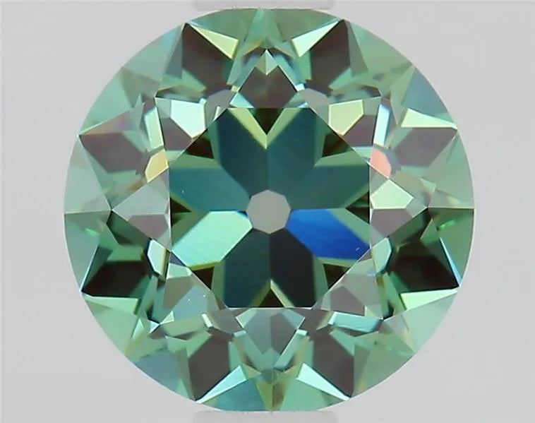 1.03ct European cut Lab Grown Diamond (Colour Fancy Vivid Green, Clarity VS1, IGI Certified)