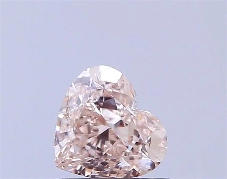 1.03ct Heart Lab Grown Diamond (Colour Fancy Light Pinkish Brown, Clarity VVS2, IGI Certified)
