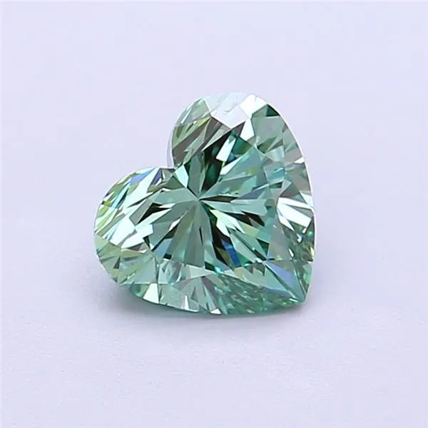 1.03ct Heart Lab Grown Diamond (Colour Fancy Vivid Green, Clarity VS2, IGI Certified)