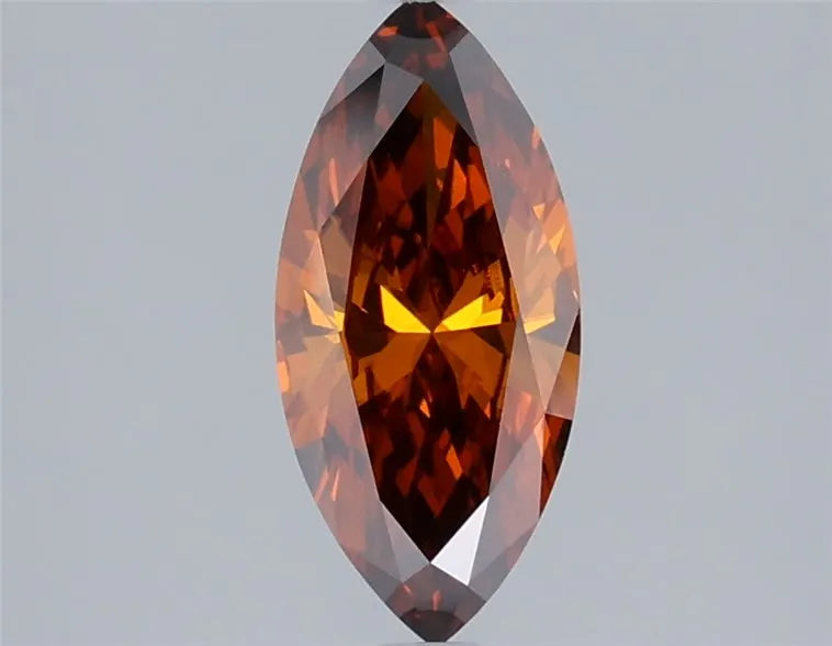 1.03ct Marquise Lab Grown Diamond (Colour Fancy Deep Orange, Clarity VS1, IGI Certified)